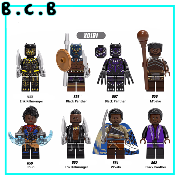 Người Báo Đen Black Panther - Đồ chơi lắp ráp minifigures và siêu anh hùng super heroes marvels dc X0191
