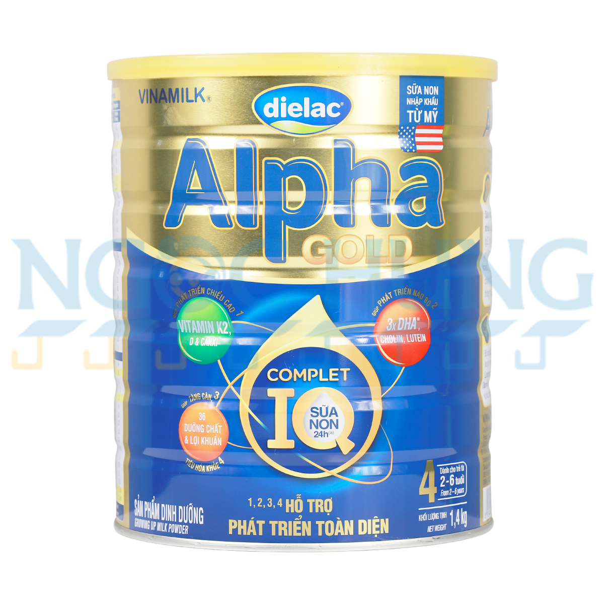 Sữa bột Vinamilk Dielac Alpha Gold 4 sữa non (cho bé 2-6 tuổi) - 1.4kg