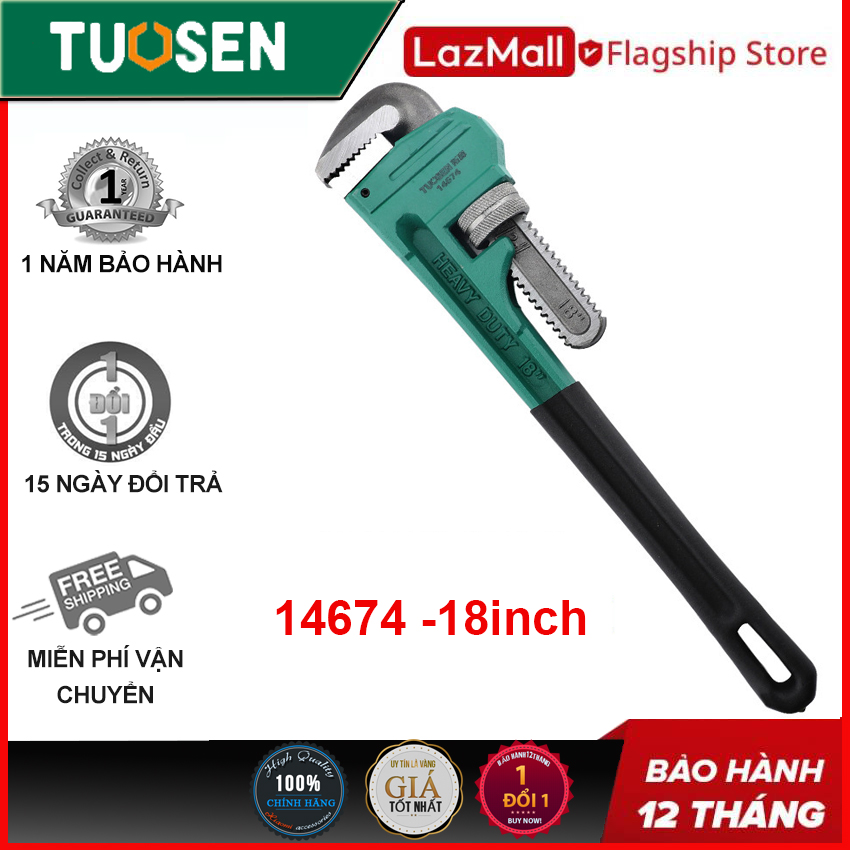 Mỏ Lết 18inch Sửa Ống Nước TUOSEN - kìm nước chuyên dụng cho ae thợ sửa chữa - mỏ lết răng 18inch Tuosen