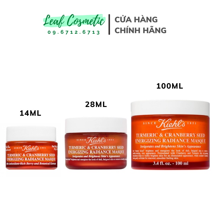 Mặt Nạ Nghệ Kiehl's giúp sáng da, mờ thâm 14ml