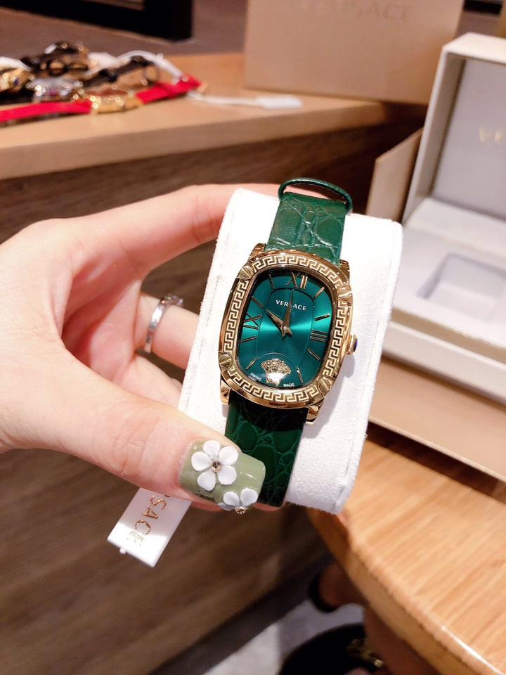 [HCM]Đồng hồ nữ cao cấp đồng hồ nữ ver$ace019018 New couture leather-máy pin-dây da-size 30mm-Full Box