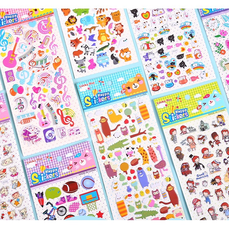 Sticker nổi 3D, hình dán nhiều chủ đề cho bé trang trí