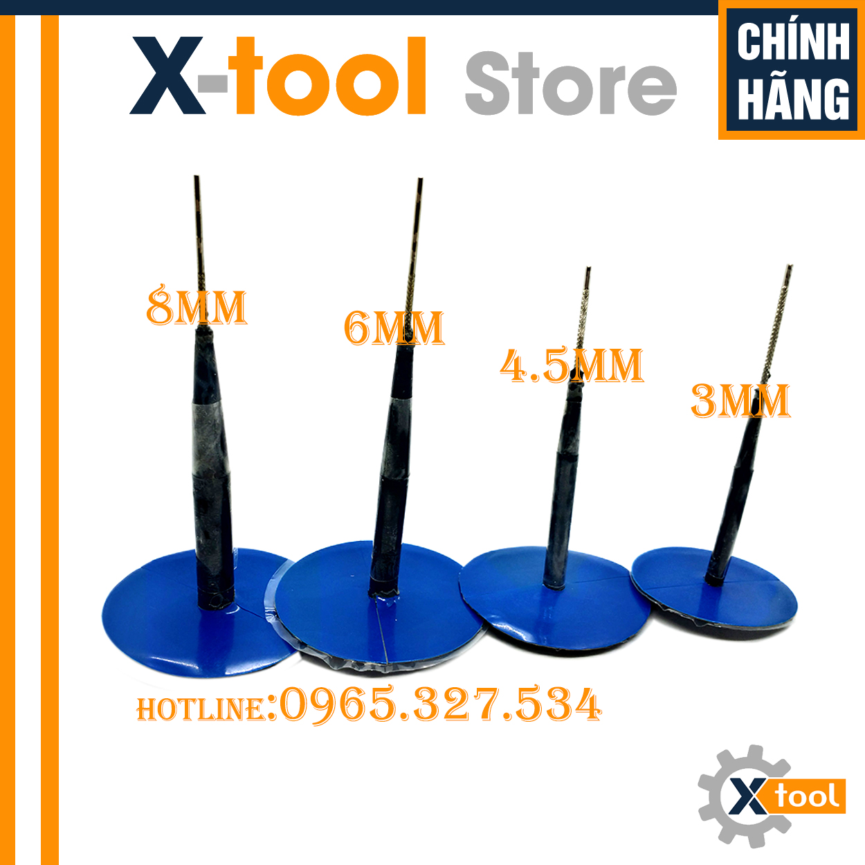 Miếng Vá Nấm Vá Vỏ, Vá Lốp không săm Dùng Cho Xe ÔTÔ, Xe Máy Đầy Đủ Các Kích Thước