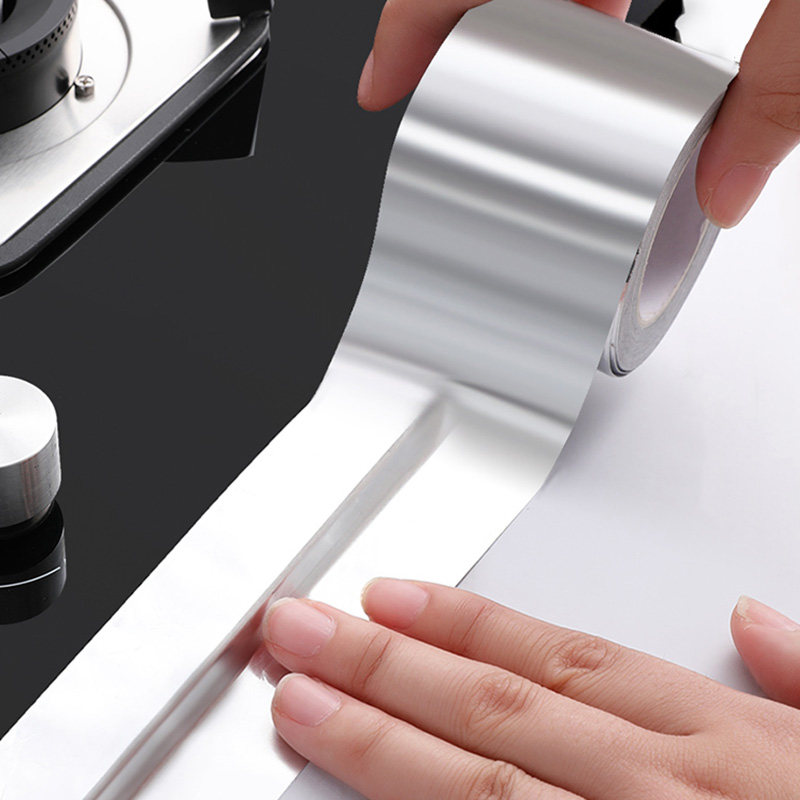 FOOJO Dải Niêm Phong Lá Nhôm Miếng Dán Khâu Đẹp Miếng Dán Nhà Bếp Băng Chống Thấm 4.8cm*5 M