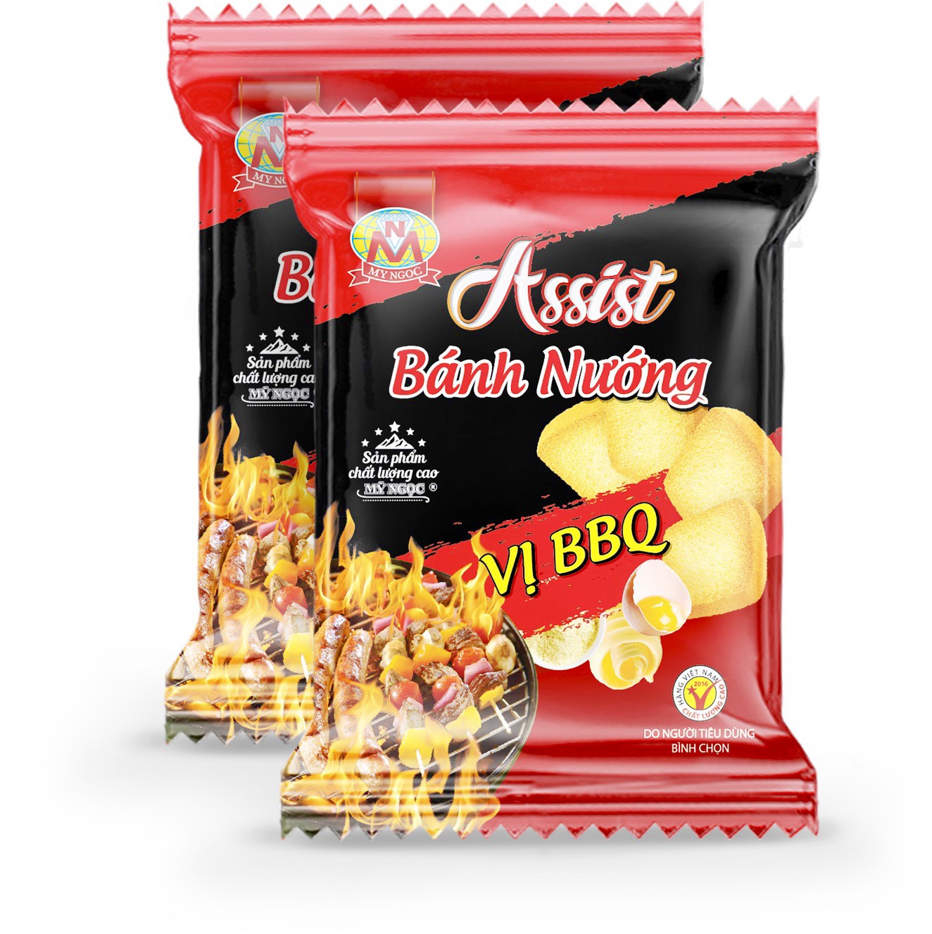 Assist - Túi 250g Bánh nướng VỊ BBQ phô mai, GIÒN TAN - béo PHÔ MAI - thơm VỊ NƯỚNG, ăn thử ĐỂ ghiền thật