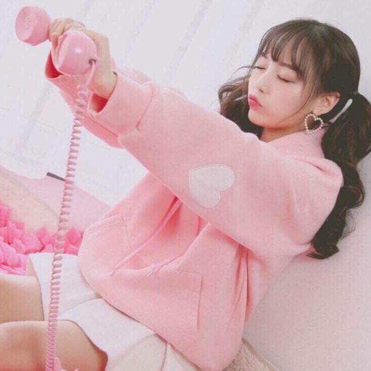 [ Quỳnh Chi Luxury] Áo Khoác Hoodie Form Rộng Tay Dài Họa Tiết Phong Cách Hàn Quốc - Chất Nỉ Bông