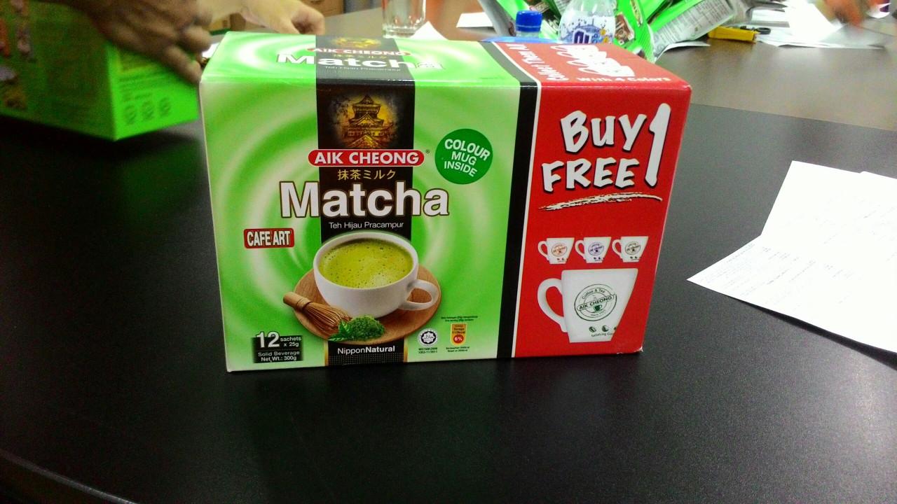 Hộp trà sữa aik cheong vị matcha - tặng kèm ly sứ và voucher 50k-500k