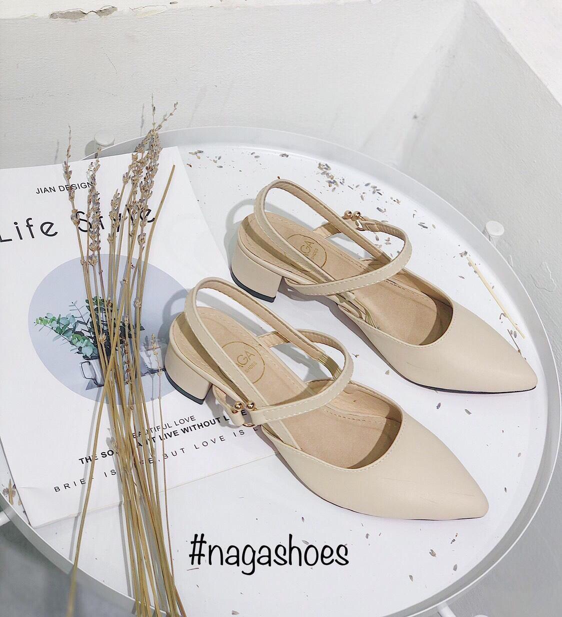giày sandal nữ gót tròn mũi da mềm 2505