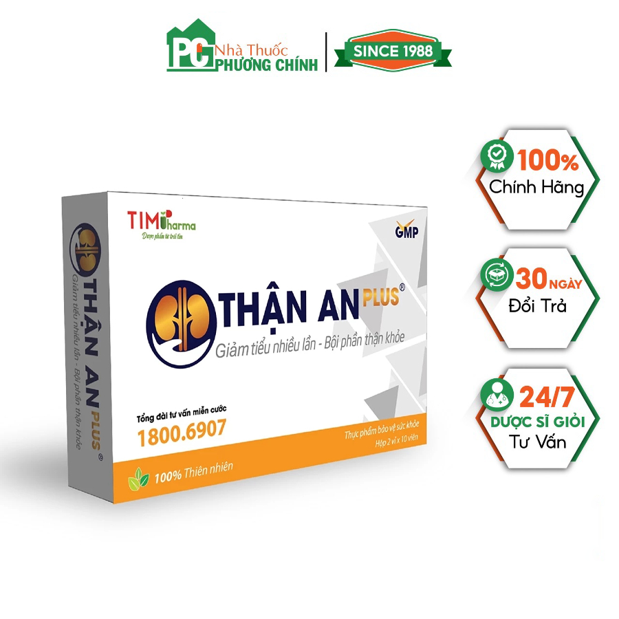 Viên uống bổ thận thận an plus - giúp giảm tình trạng đi tiểu đêm, tiểu nhiều lần