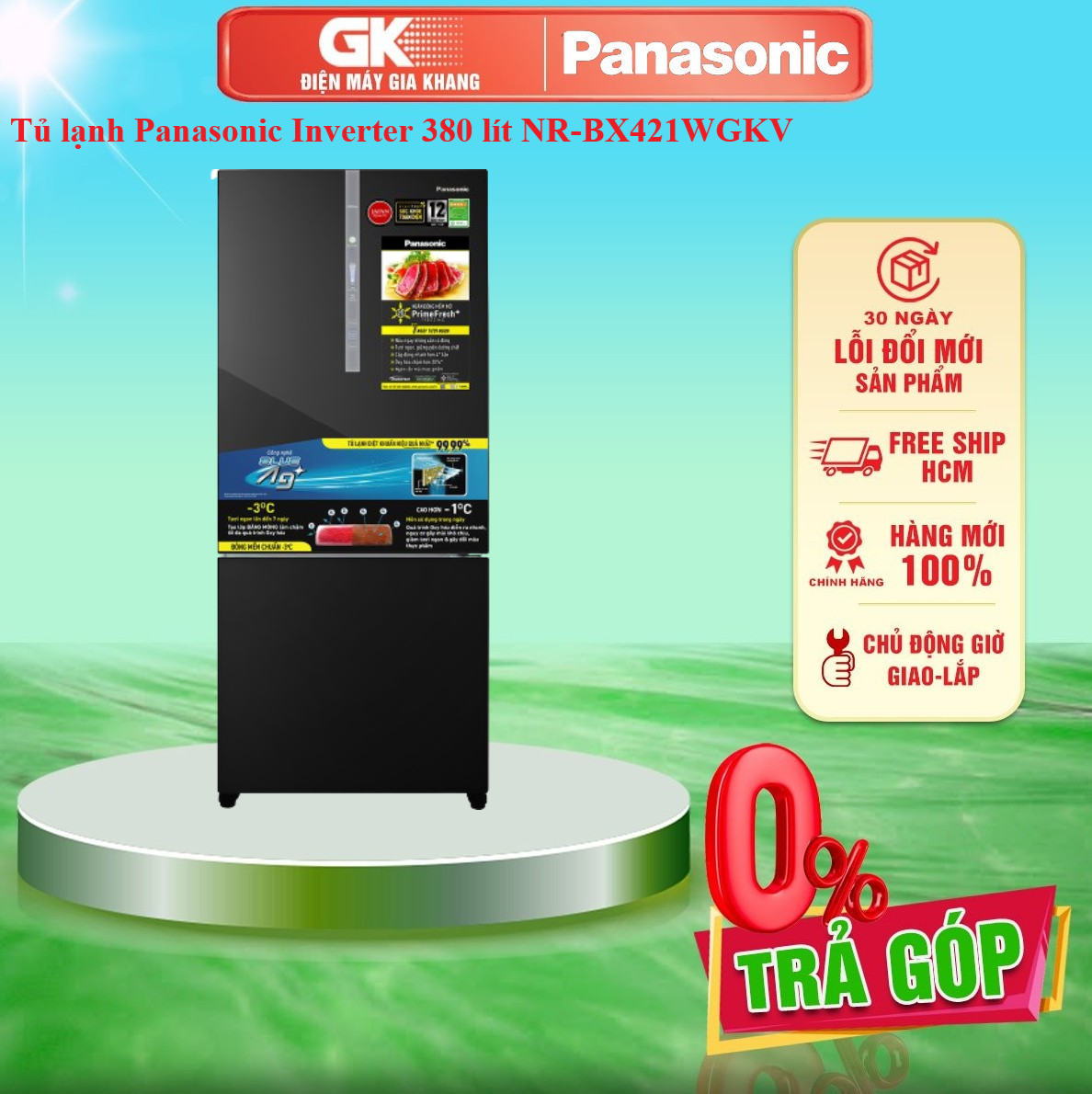 Tủ Lạnh Inverter PANASONIC 380Lít NR-BX421WGKV Mới 2021 - GIAO TOÀN QUỐC - FREESHIP HCM