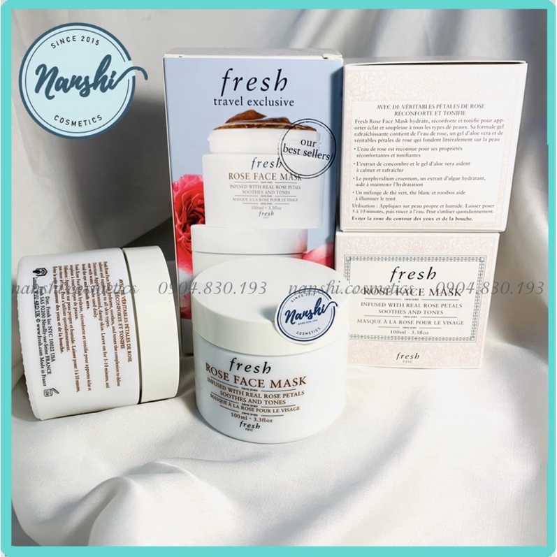 [CHÍNH HÃNG] Mặt nạ Fresh Rose Face Mask 100ml bản 2022 Nanshi Cosmetics