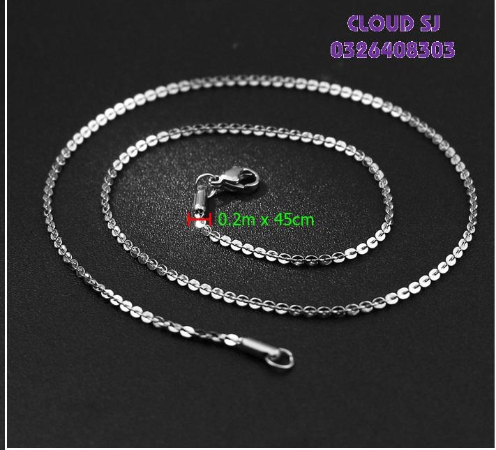 dây chuyền inox cao cấp không đen không đen +tặng kèm mặt dây