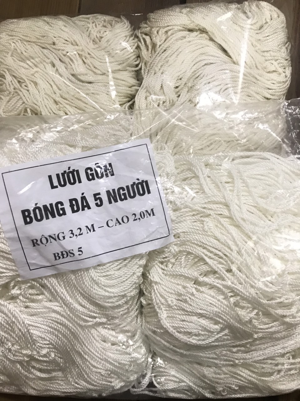 Lưới gôn bóng đá 5 người, 7 người, 11 người - Chất liệu Dù Siêu bền Siêu đẹp, 2 lưới
