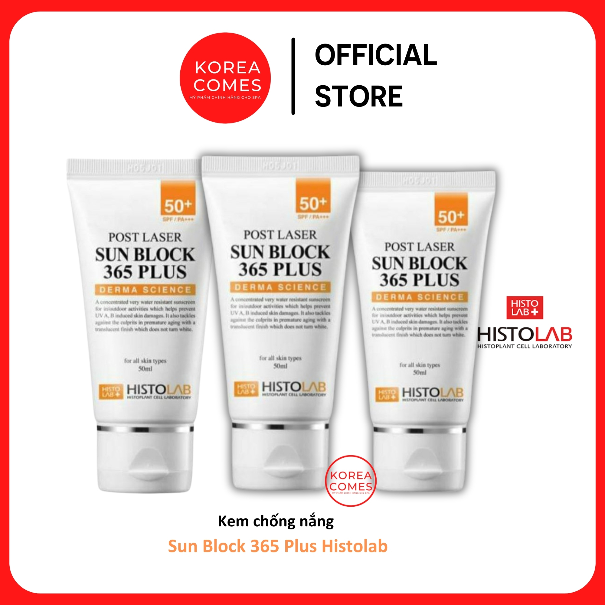 [HCM][Histolab] Kem chống nắng Sun Block 365 plus SPF50 Histolab Chính Hãng Hàn Quốc