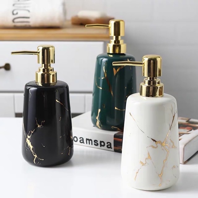 Bình sứ đựng nước rửa tay, dầu gội, xà bông cao cấp