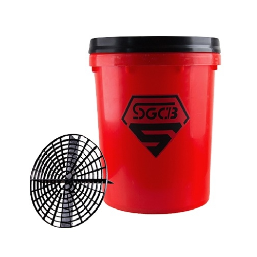 Bộ xô rửa xe màu đỏ có lưới lọc cát ( xô, lưới lọc ) – SGCB 5 GALLON CAR WASH BUCKET KITS (RED)