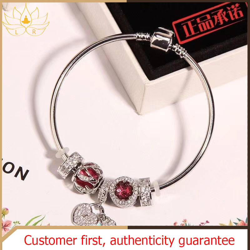 Lr-vòng tay đẹp thời trang tinh tế vòng tay hạt pha lê cao cấp may mắn lời chúc may mắn vòng tay trái tim