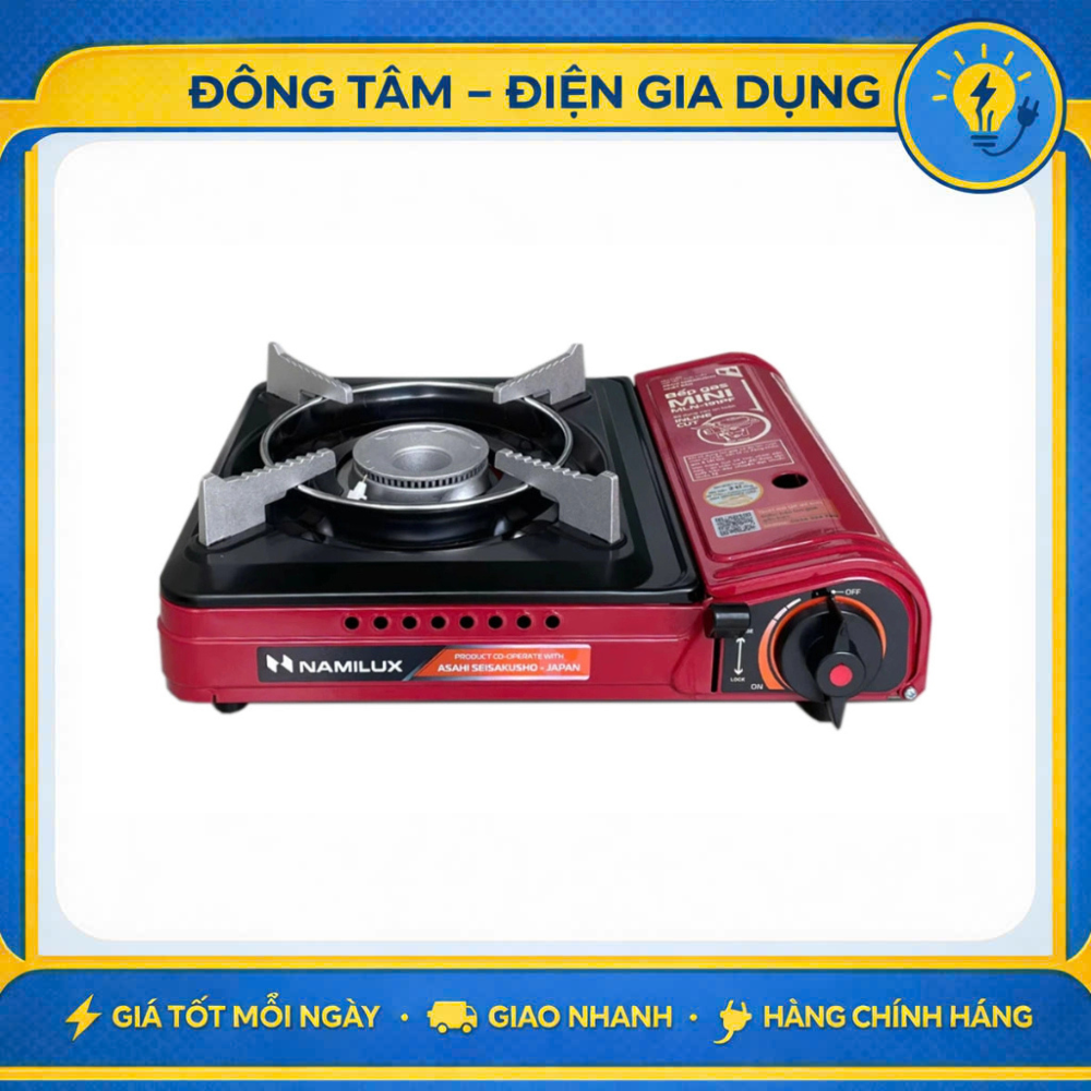 Bếp gas mini Namilux MLN-191PF Đỏ Mới, Nhỏ gọn tiện lợi - Chống Cháy An Toàn - HÀNG CHÍNH HÃNG