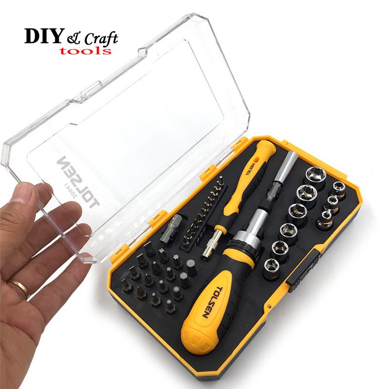 Bộ tuýp + vít 42 món 1/4 inch tolsen 20041