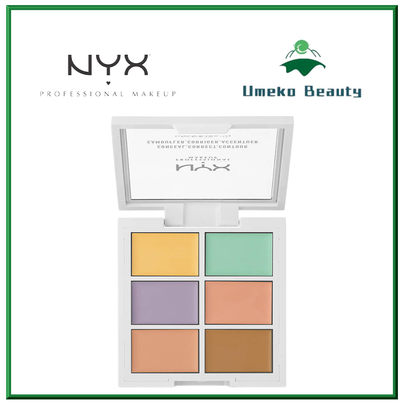 Che khuyết điểm Nyx Color Correcting Concealer Palette 6 Ô Che mụn, đốm, quầng thâm, rãnh nước mắt