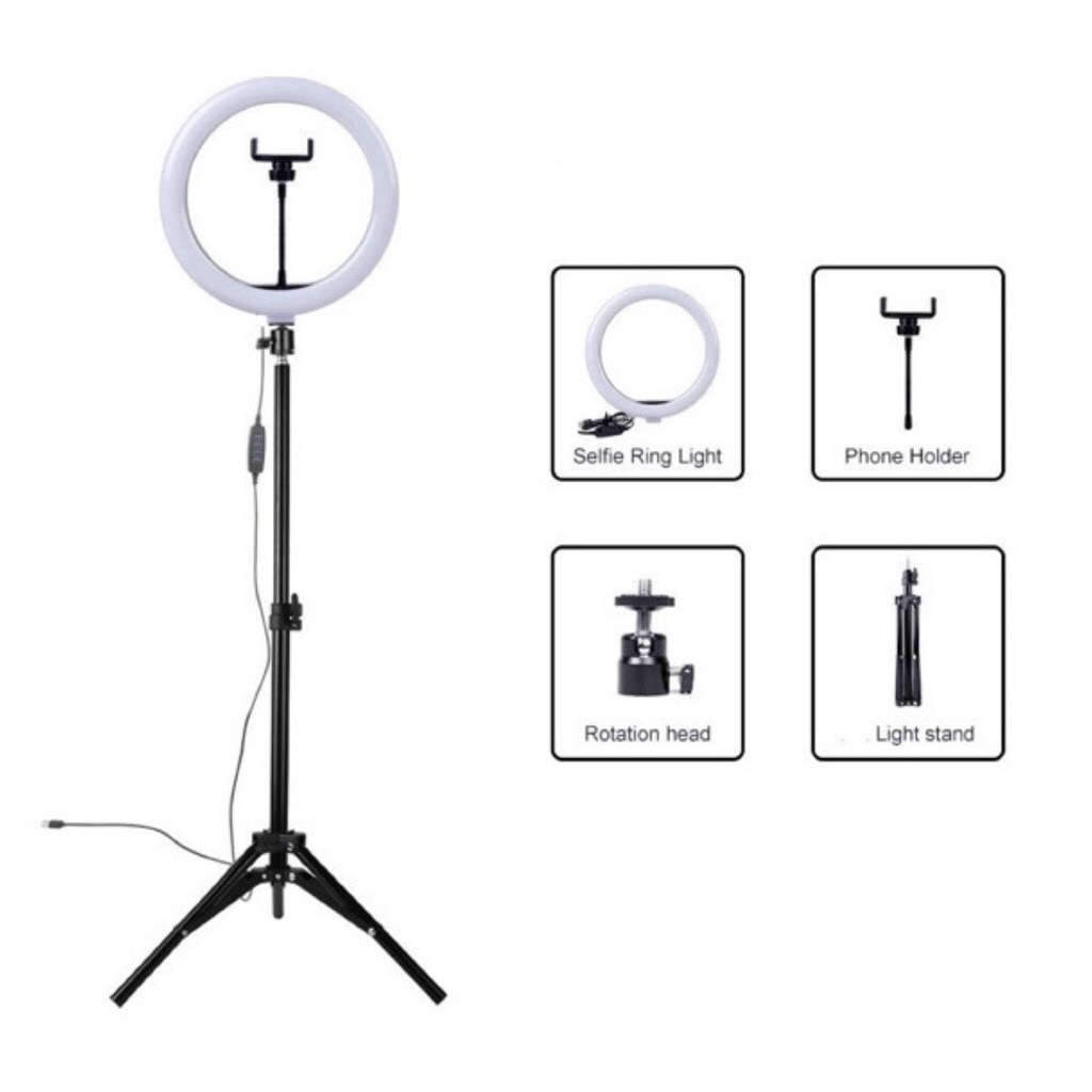 Đèn livestream 26cm có điều khiển
