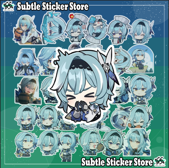 Genshin Impact - Set 10/15/30 Sticker Eula hình dán chibi game genshin trang trí vali, điện thoại, laptop, mũ bảo hiểm.. siêu đẹp