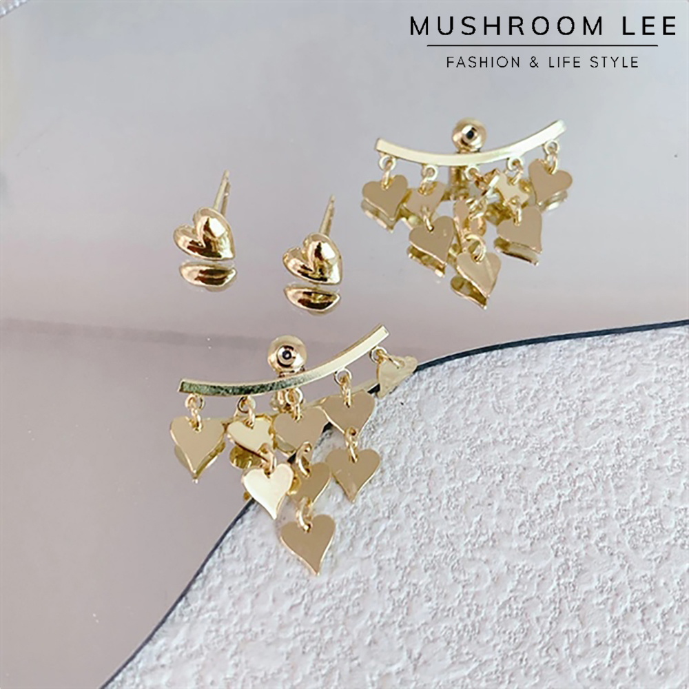 MUSHROOM LEE - Bông Tai Trái Tim Tassel Gold