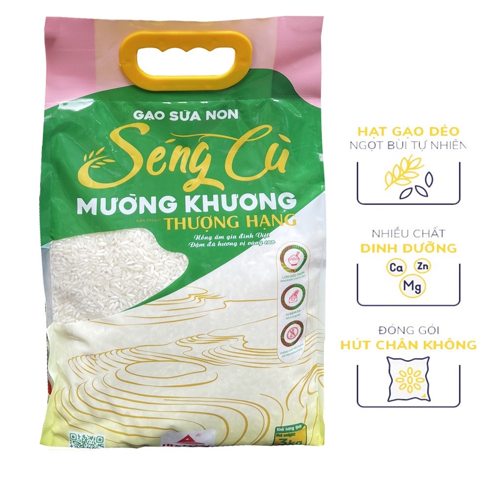 Gạo Sữa Non Séng Cù Mường Khương Thượng Hạng túi 3kg