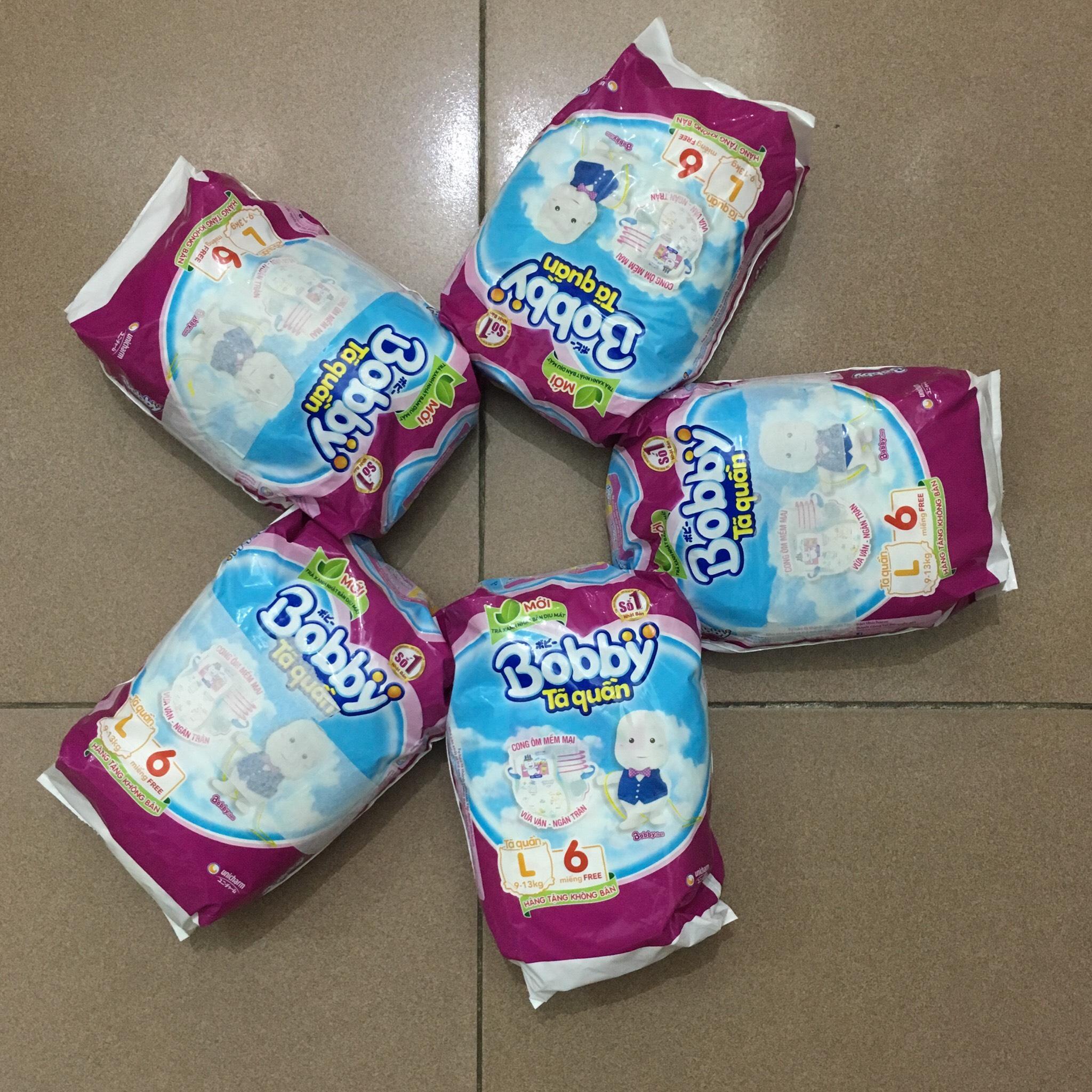 Combo 5 túi tã bỉm quần Bobby mini size XXL