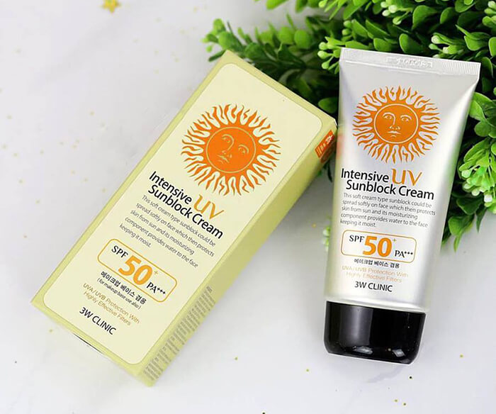 KEM CHỐNG NẮNG INTENSIVE UV SUNBLOCK CREAM 3W CLINIC SPF 50++