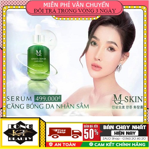 [CHÍNH HÃNG TUYỆT ĐỐI 100% MQ SKIN ]Tinh chất căng bóng 30ml Serum Căng Bóng Da Nhân Sâm Mqskin hiệu quả 3 ngày sử dụng Về tổng thể giúp tái cấu trúc toàn bộ da, làn da được phục hồi khỏe mạnh