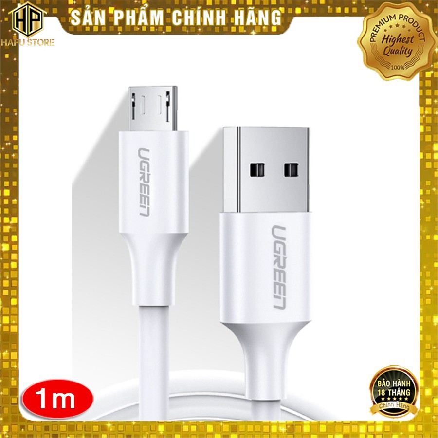 Cáp sạc điện thoại ugreen 60136 - 60141 dài 1m chuẩn micro usb 2.0 cao cấp - hapustore