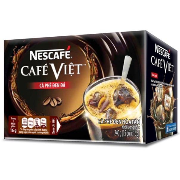 Cà phê đen hòa tan NesCafe Việt hộp 240g