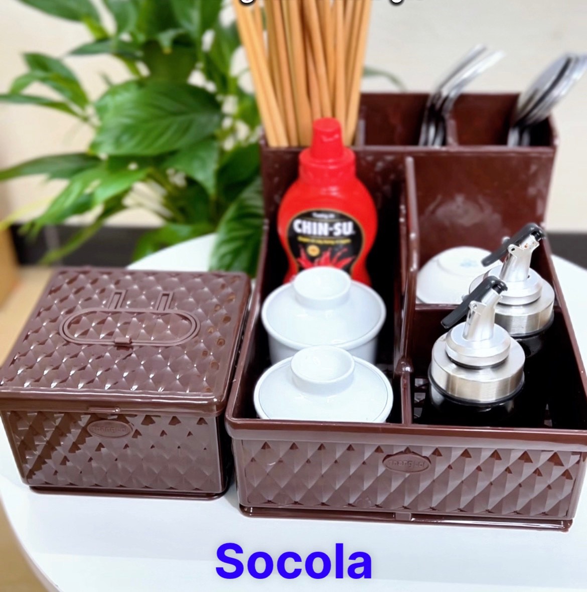 Khay đựng đũa muỗng gia vị nhà hàng ống đựng đũa muỗng Nhựa Thắng Lợi Size Lớn