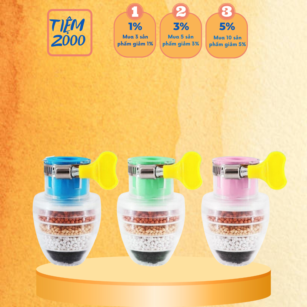Đầu Vòi Lọc Nước Xoay 360 Độ - Đầu Lọc Gắn Vòi Nước Bồn Rửa Chén Bát