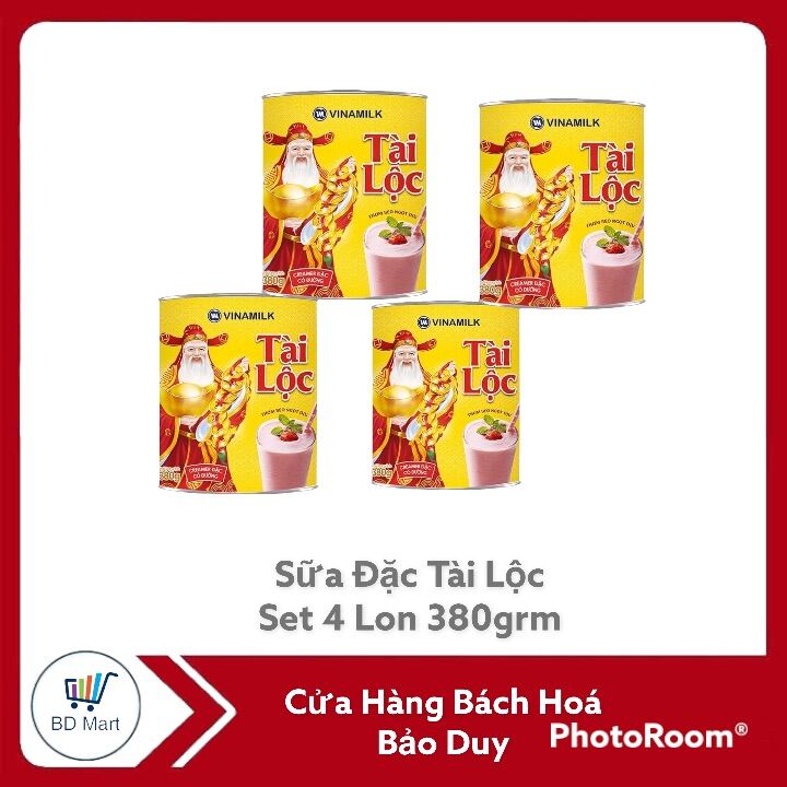 Set 4 lon sữa đặc tài lộc lon 380 grm -30155.16
