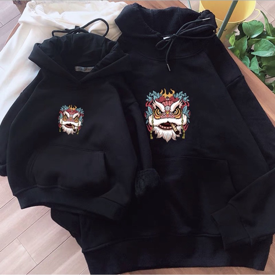 Áo hoodie CONXINH form rộng nỉ trẻ em hình in Con Lânthời trang thu đông cho trẻ em từ 4 đến 10 tuổi