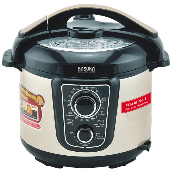 [5L, 900W] NỒI ÁP SUẤT ĐIỆN ĐA NĂNG HASUKA HSK-983 - Hàng Chính Hãng - Màu Ngẫu Nhiên