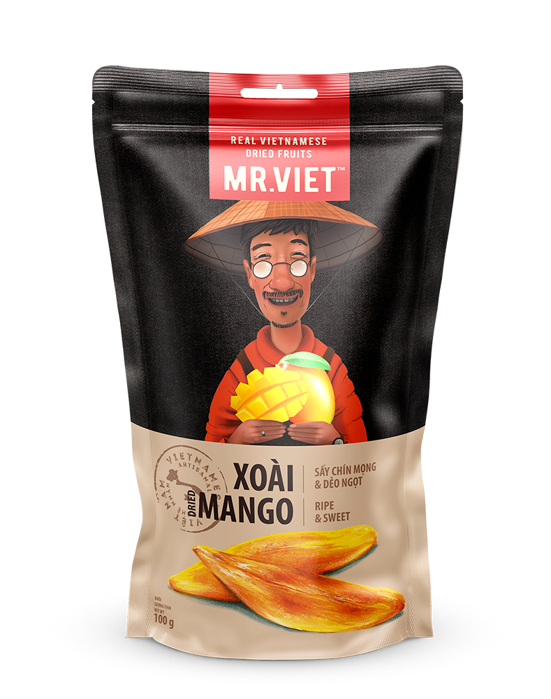 MR.VIET Xoài Sấy Chín Mọng & Dẻo Ngọt (MR.VIET Dried Mango Ripe & Sweet)