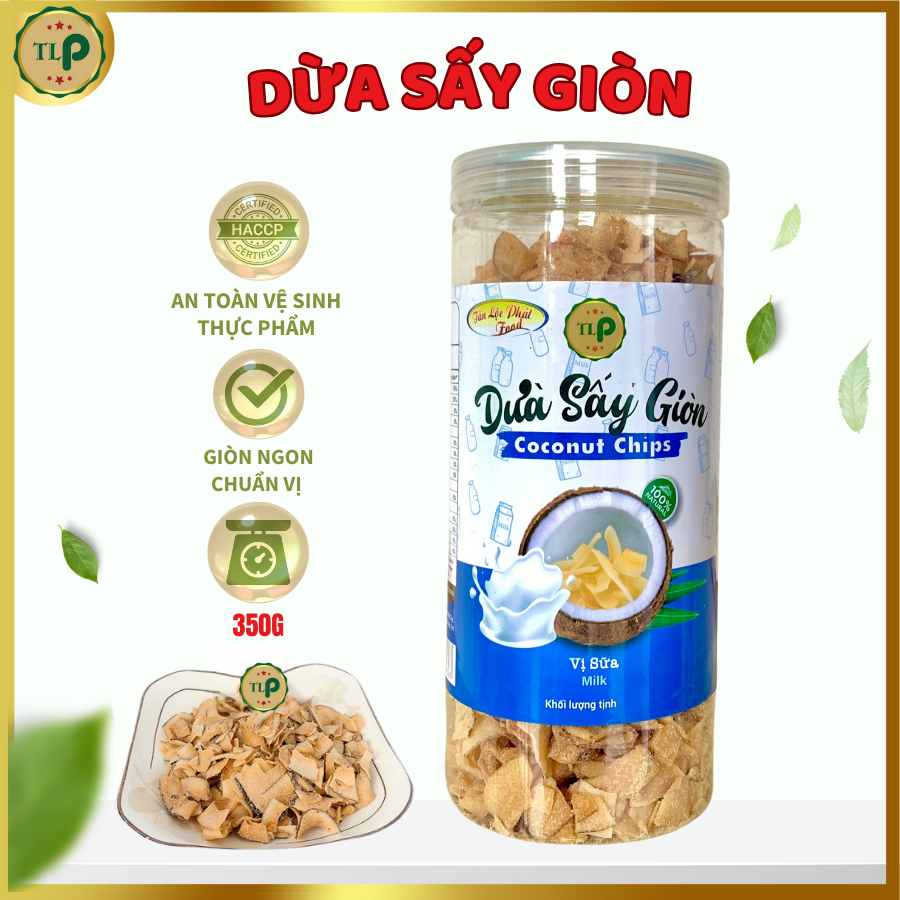 Dừa sấy giòn tân lộc phát hũ 350g