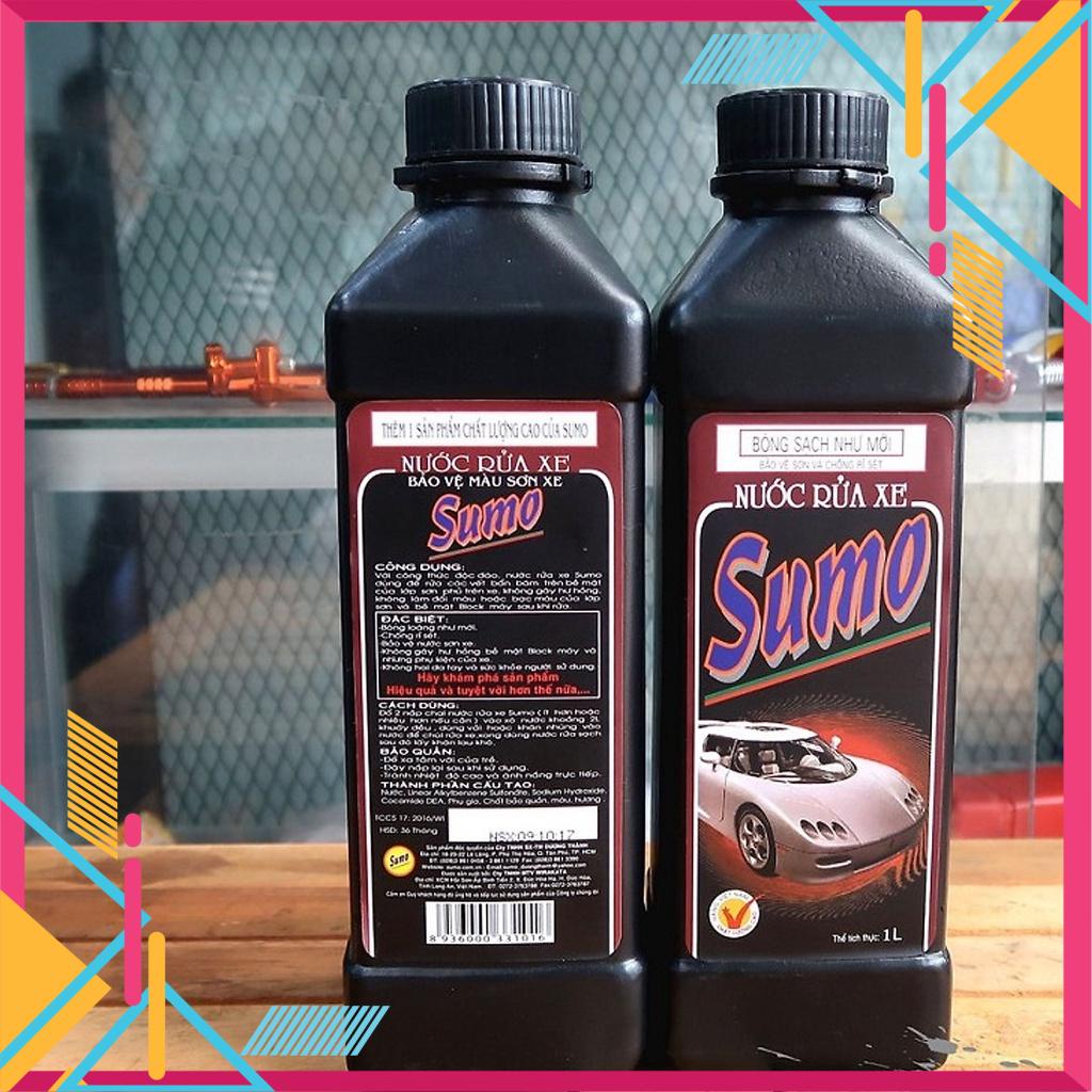 Nước Rửa Xe Sumo 1000 ml Mới Chai Vuông Rửa Xe Chuyên Dụng