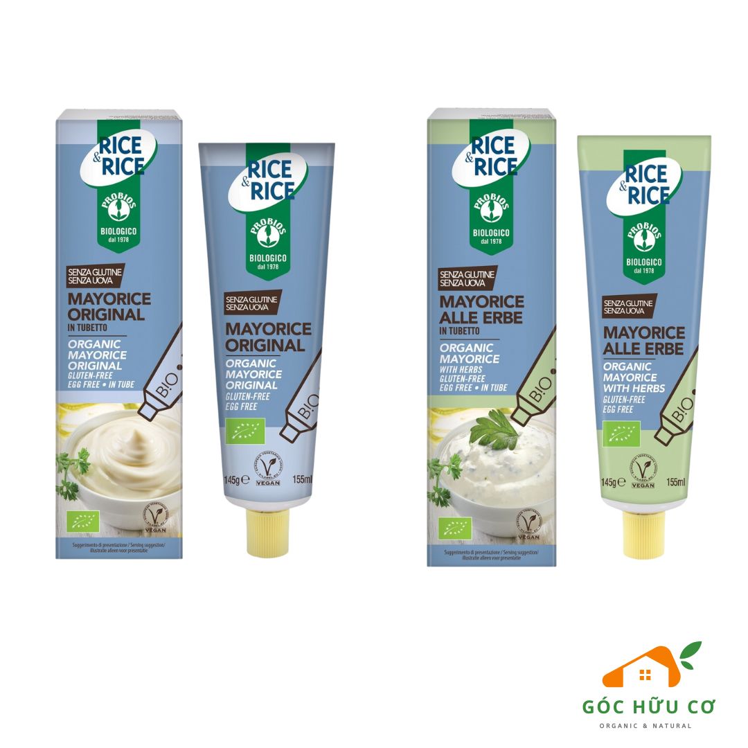 Sốt Mayonnaise Hữu Cơ Không Trứng Thảo Mộc Probios Organic Mayorice/Mayonnaise - Sốt Mayonnaise Cho Bé Ăn Dặm