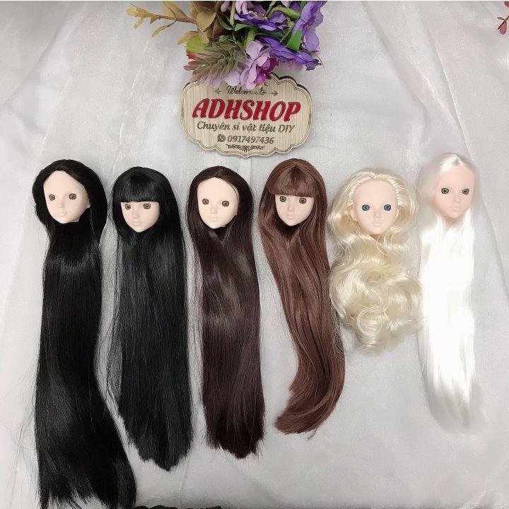 Đầu búp bê xinyi mắt gắn chưa fu tóc dài