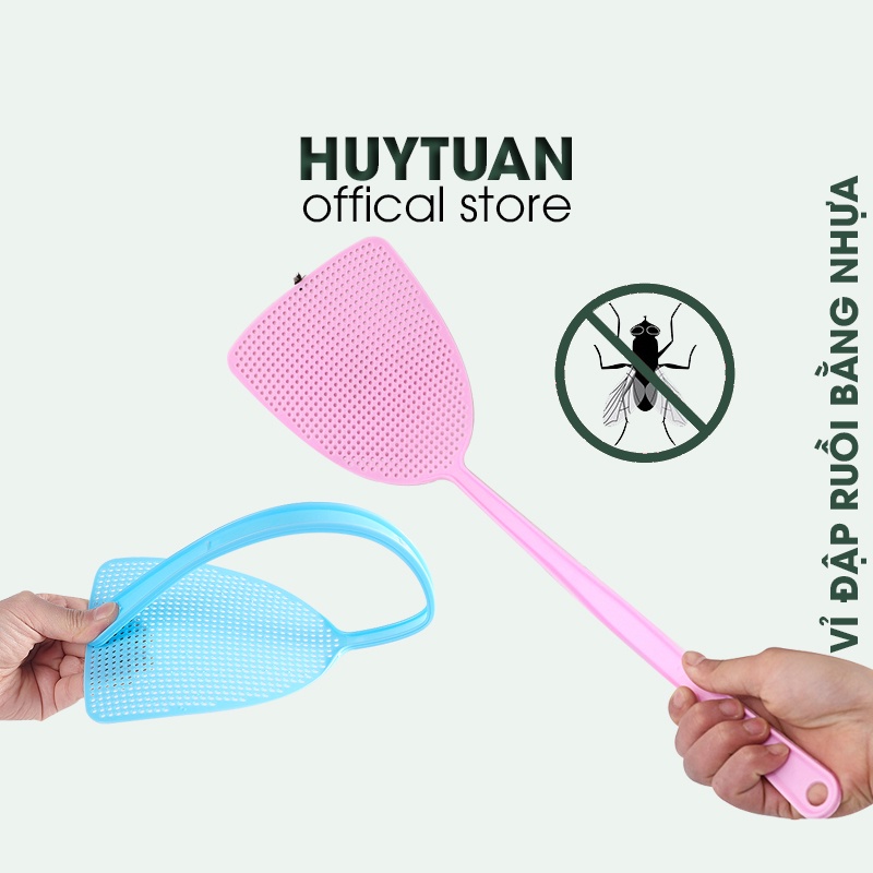 Vỉ đập ruồi bằng nhựa dẻo Dụng cụ đập ruồi, muỗi, trùng cán dài
