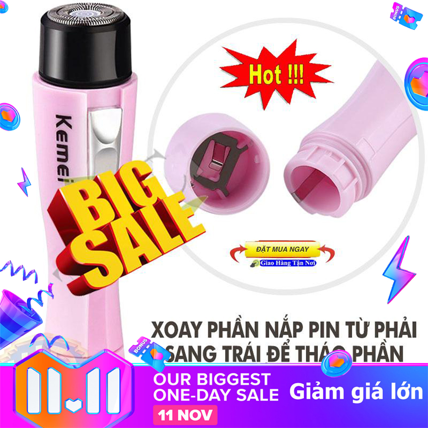 Máy cạo lông vùng kín máy cạo lông nách kemei giúp tẩy lông hiệu quả giúp triệt lông chân triệt lông nách. giá tốt hôm nay. bảo hành 1 đổi 1 laz gold
