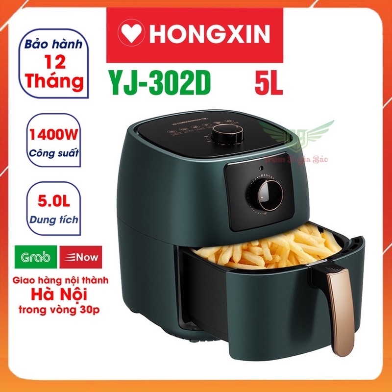 ┅☎❆ Nồi chiên không dầu chính hãng HONGXIN nồi chiên cơ dung tích 5l an toàn chống giật tiết kiệm điện