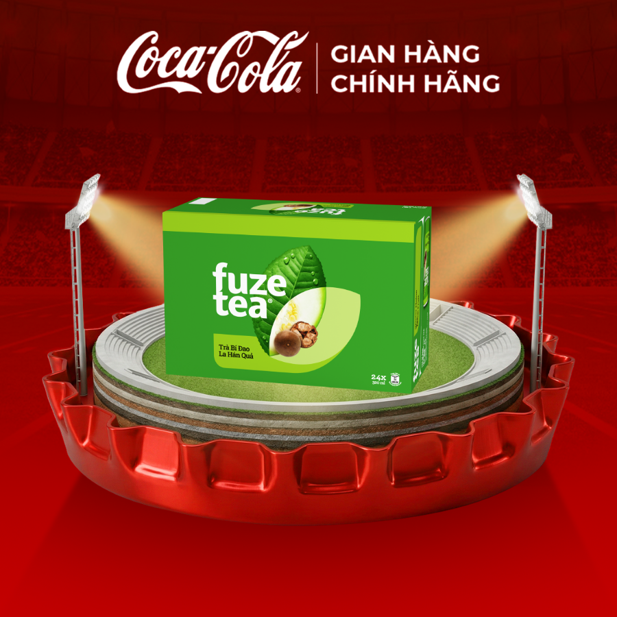 [SIÊU SALE ] Thùng 24 Lon Trà Bí Đao La Hán Quả Fuze Tea 320m/Lon Sale 4.4 Coca-Cola Chính Hãng_LD
