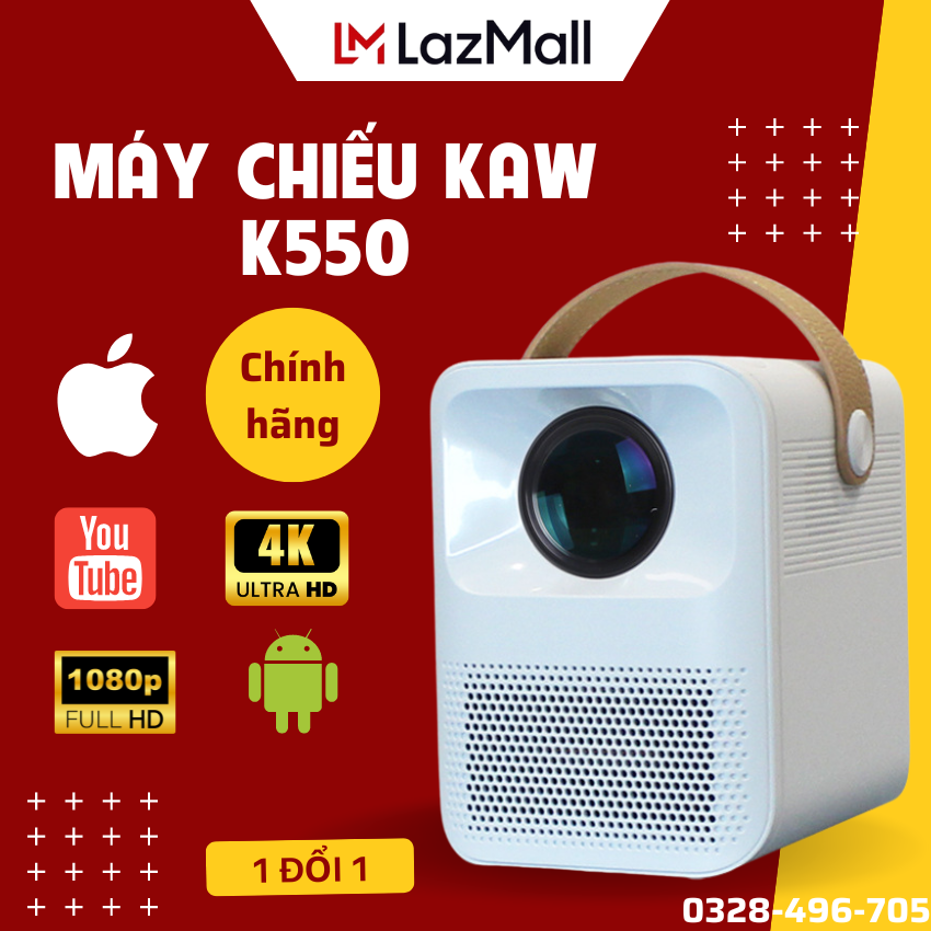 Máy Chiếu, Máy Chiếu Phim, Máy Chiếu Phim Tại Nhà - Máy chiếu cao cấp thông minh đa chức năng, không cần màn chiếu, Hình Ảnh Sắc Nét, Độ Phân Giải Cao, Ảnh To Và Rộng - Bảo hành chính hãng