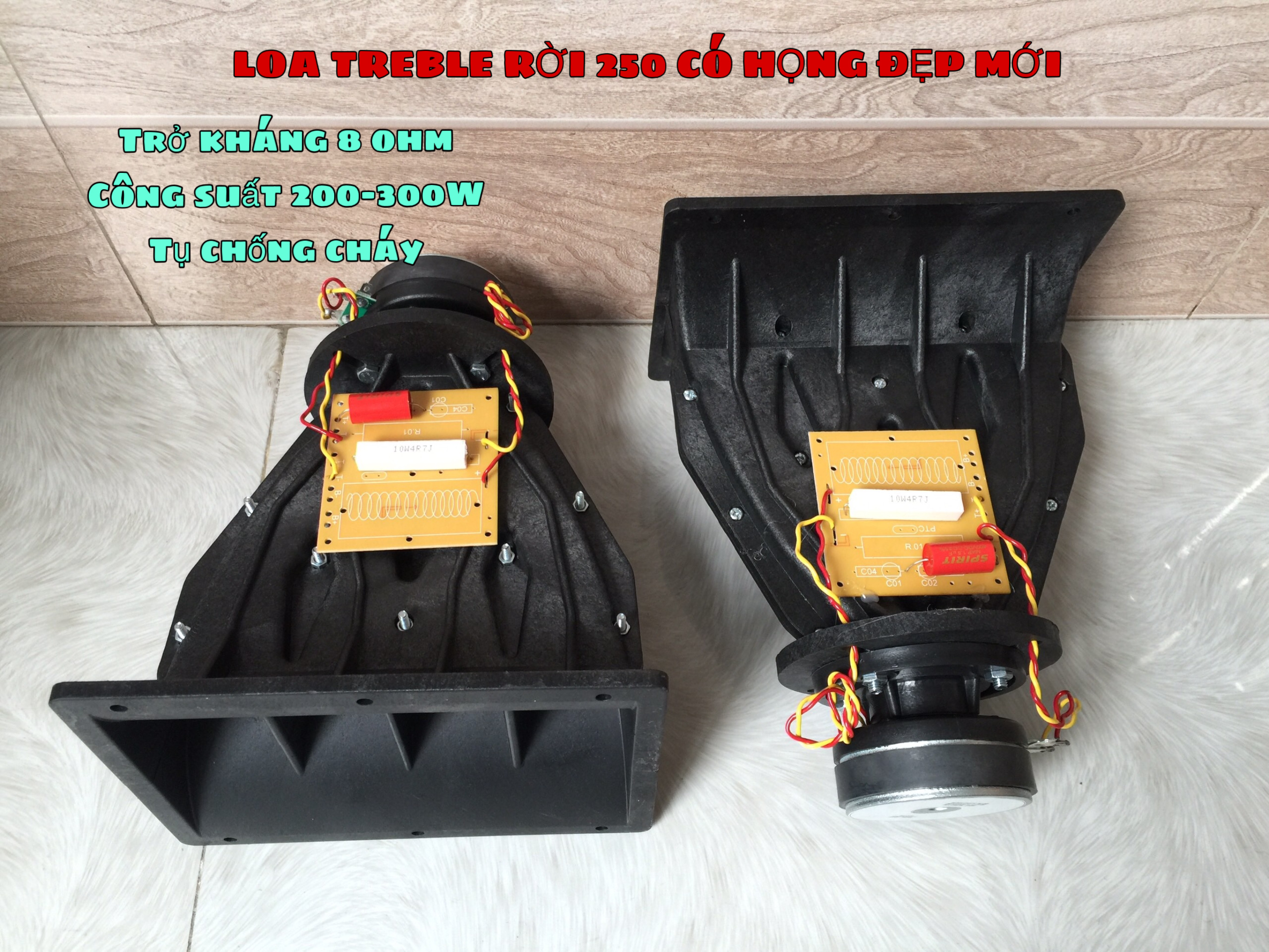 LOA TREBLE 250 HỌNG ARRAY RỜI XỊN CÓ MẠCH PHÂN TẦN CHỐNG CHÁY, LINH KIỆN NHẬP KHẨU, CHUYÊN DÙNG CHO 