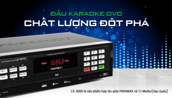 Đầu Karaoke Paramax LS 3000 Âm thanh theo công nghệ Hi-end điều khiển smartphone chưa